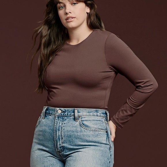 nuuds • Women's Long Sleeve Crewneck Bodysuit - Coffee - Coffee / M - Picture 4 of 9